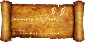 Borovits József névjegykártya